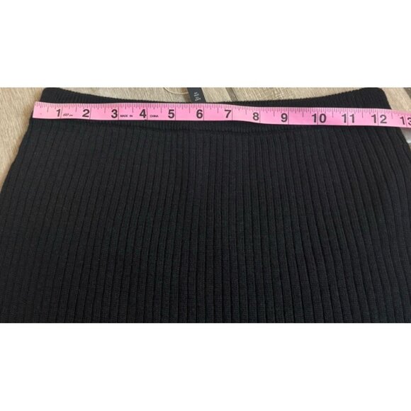 Eileen Fisher XXS Black Ribbed Sweater Knit 100% Merino Wool Pencil Skirt $248 - Picture 12 of 12